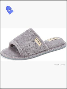 Memory Foam Terry Slide Slippers for Women | Summer House Shoes